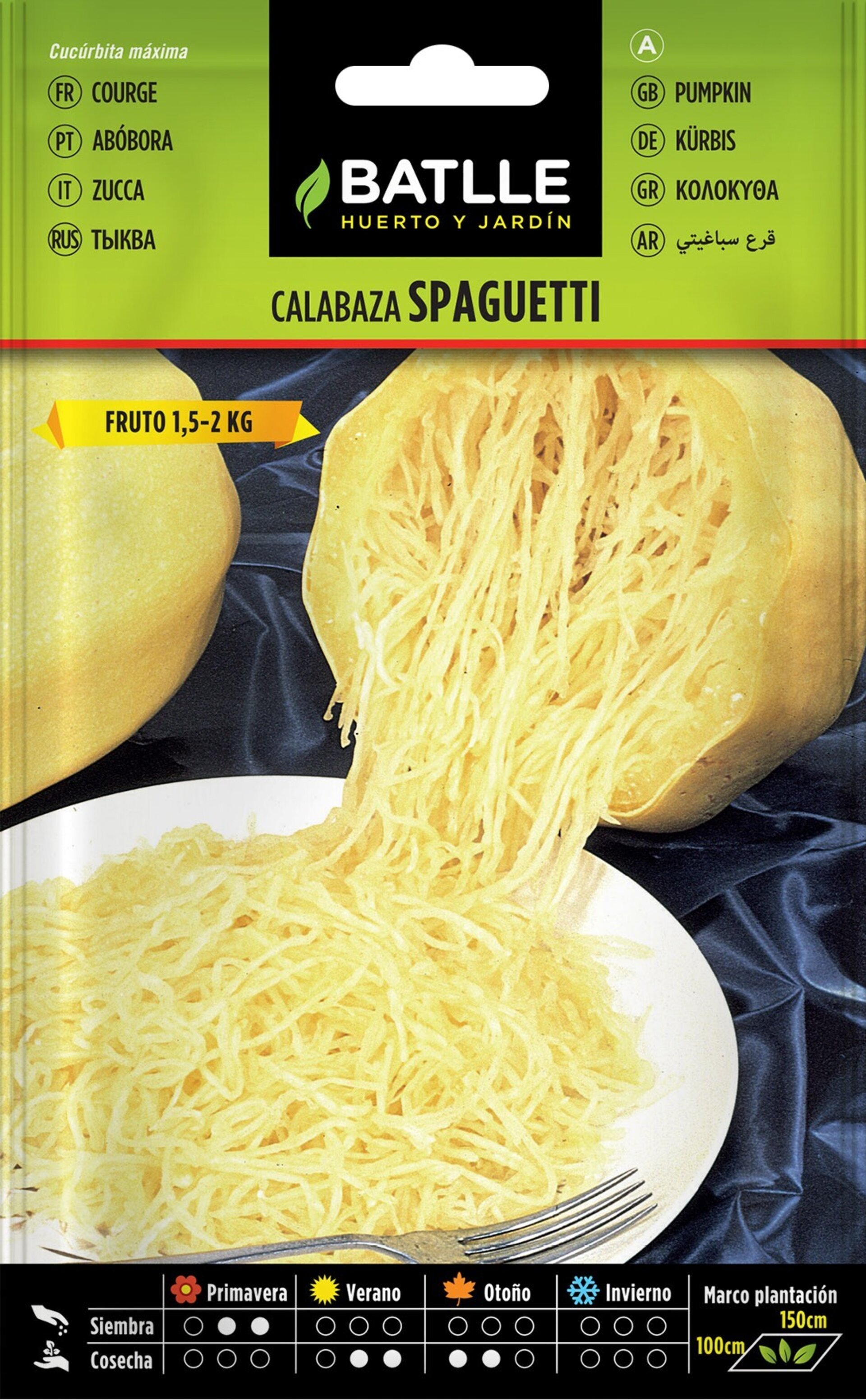 Cucurbita maxima 'Spaghetti' (calabaza espagueti) - Semillas - 2